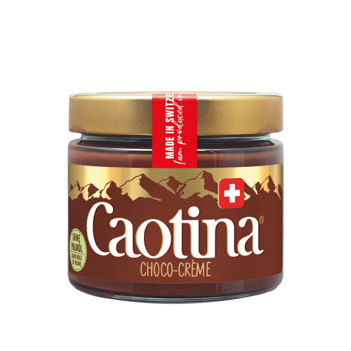 Schokoladenbrotaufstrich von Caotina mit Schweizer Rapsöl anstatt Palmöl Caotina Creme